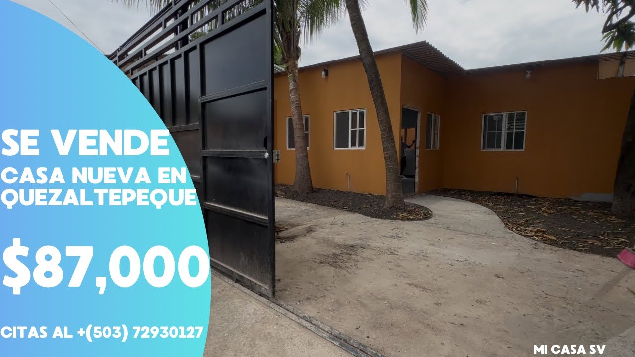 🔥Se Vende Casa Grande!!🔥Nueva ✅🤩En Quezaltepeque/ La Libertad