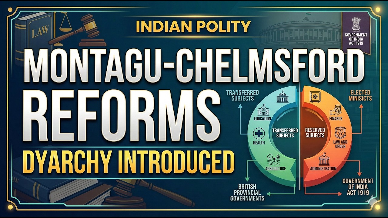 MONTAGU CHELMSFORD REFORMS : IN JUST FEW MINUTES - PRELIMS SERIES BY SAARTHI IAS
