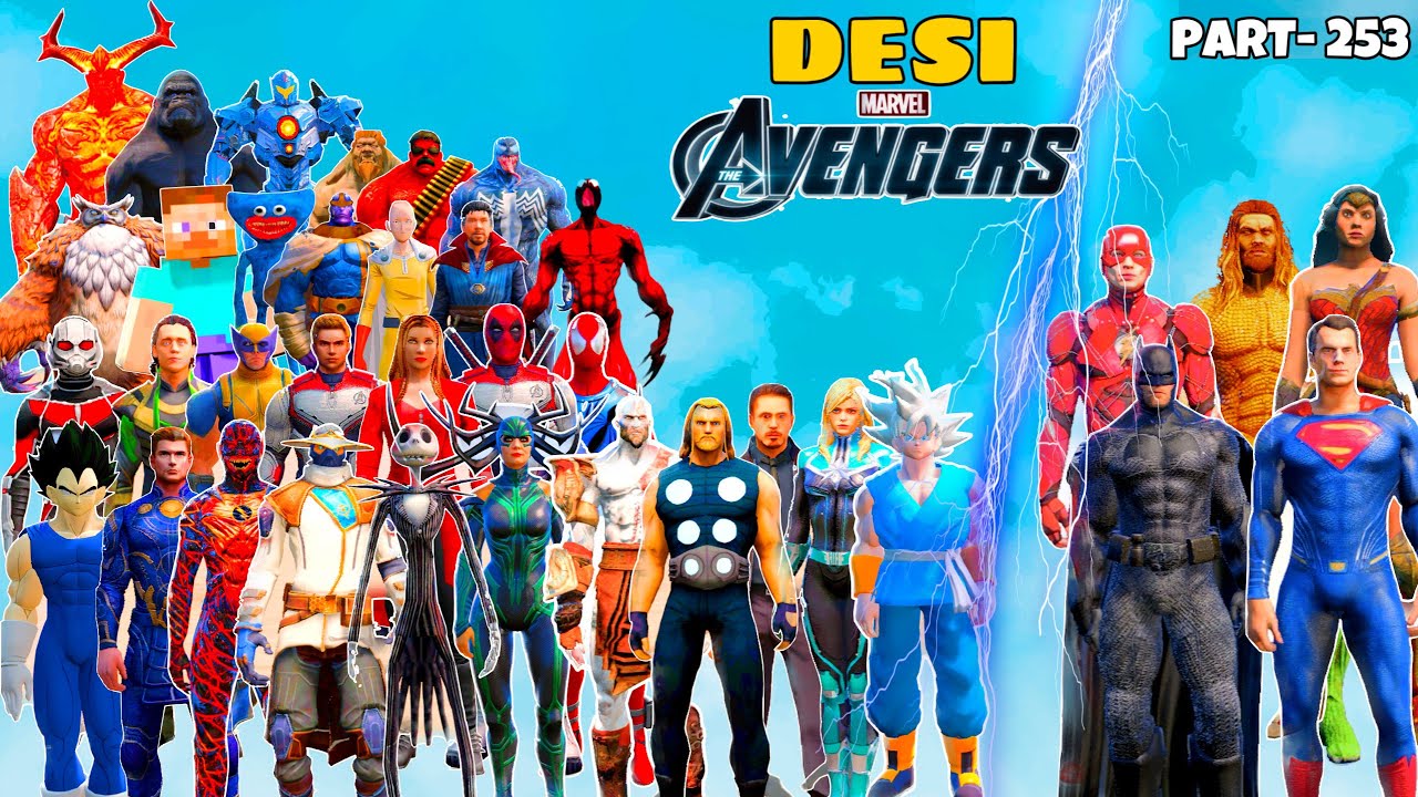 DESI Avengers and Goku Entered JUSTICE LEAGUE Dimension with Kratos in GTA 5 | GTA V #253