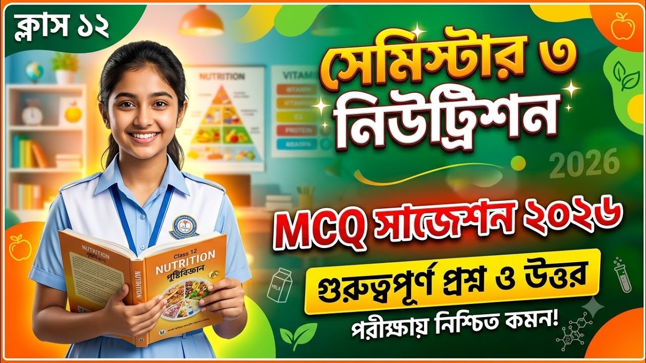 Hs Semester 3 Nutrition Suggestion 2026||Class 12 Semester 3 Nutrition Suggestion 