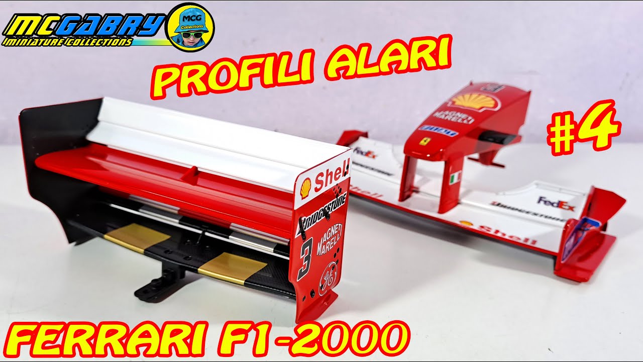 MODELLINO FERRARI F1-2000 MICHAEL SCHUMACHER CENTAURIA N.4 PROFILI ALARI ALETTONE-UNBOXING EDICOLA