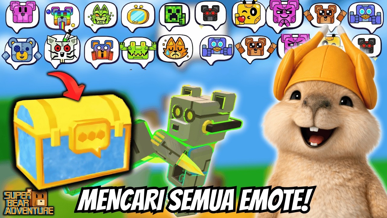 MENCARI 31 PETI BIRU ISI EMOTE SUPER BEAR ADVENTURE😎