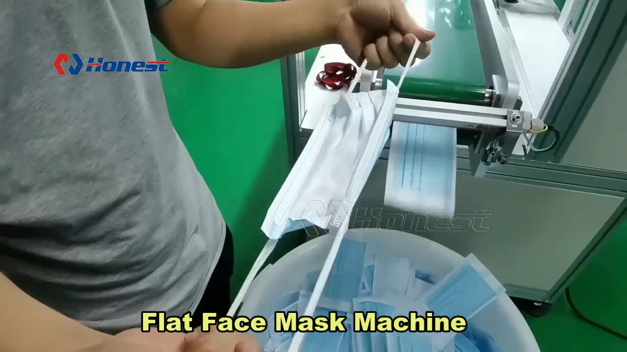 Fully Automatic High Speed All-In-One Elasticity Flat Face Mask Machine,300-500pcs/min