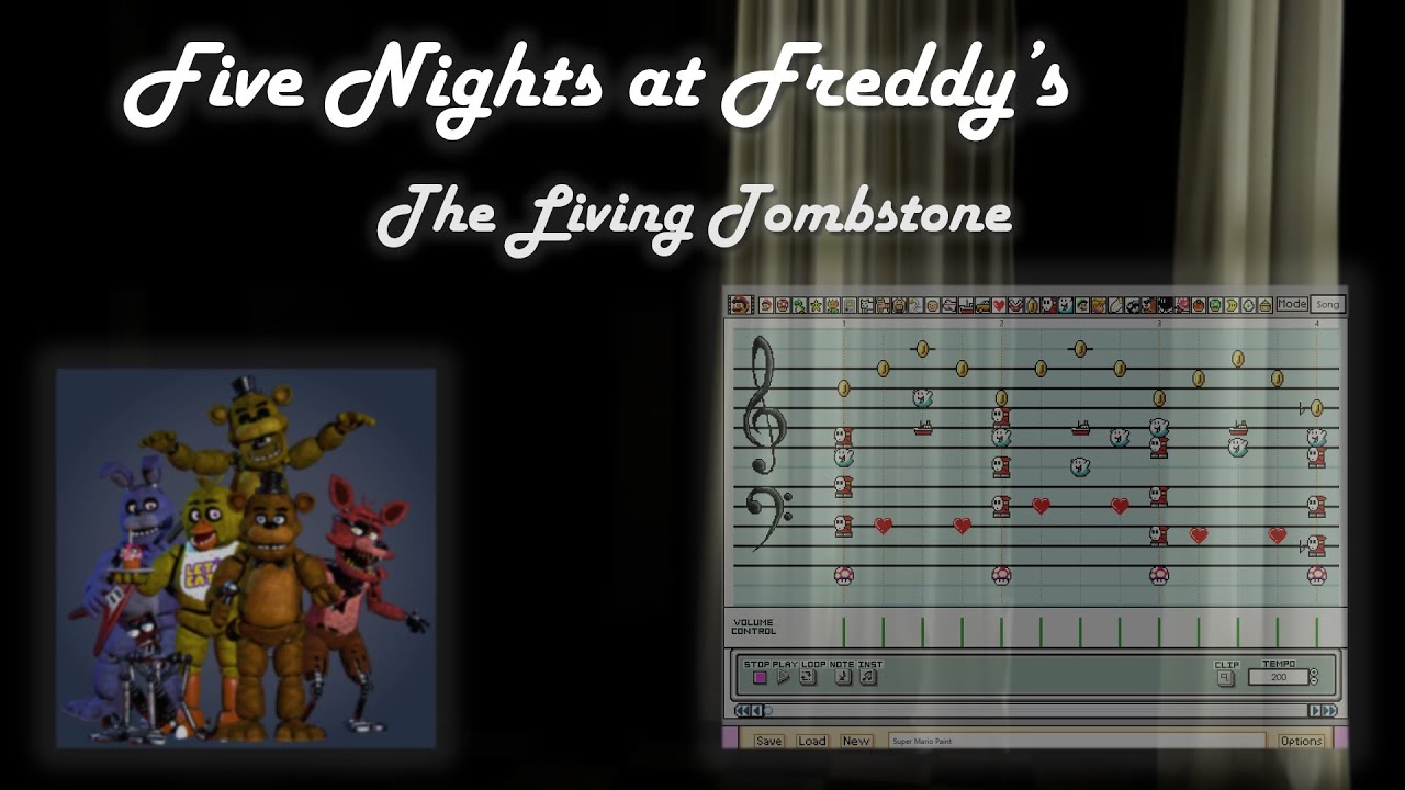 [Full Song] FIVE NIGHTS AT FREDDY'S by The Living Tombstone but it's a Super Mario Paint cover
