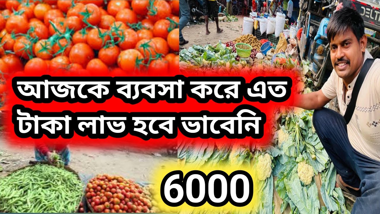 আজকে ব্যবসা করে কত টাকা লাভ করলাম || holsale vegetable business #vegitablemarket 