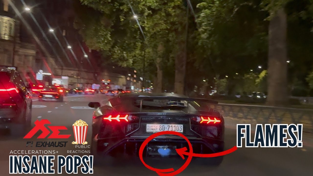 *Fi EXHAUST* Lamborghini Aventador SV DESTROYS London Streets! *INSANE POPS, FLAMES & Reactions!