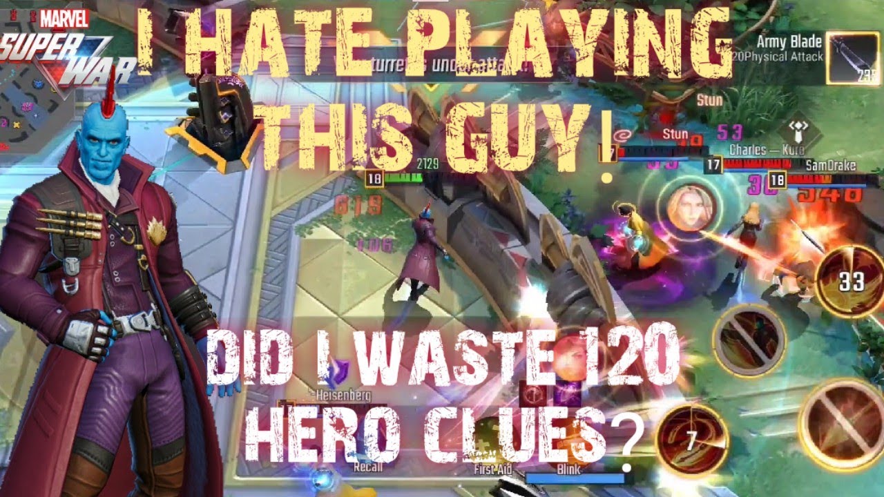 MARVEL SUPER WAR: I Don't know how to play Yondu - Troll Build+Power Core