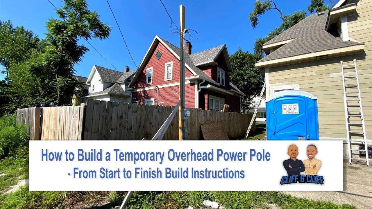 Simple and Effective: How to Build a Temporary Overhead Power Pole | From Start to Finish