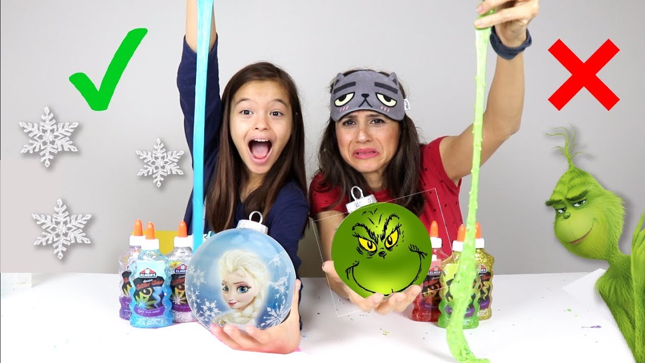 DESAFIO COLORINDO ENFEITE DE NATAL COM 3 CORES DE SLIME!!
