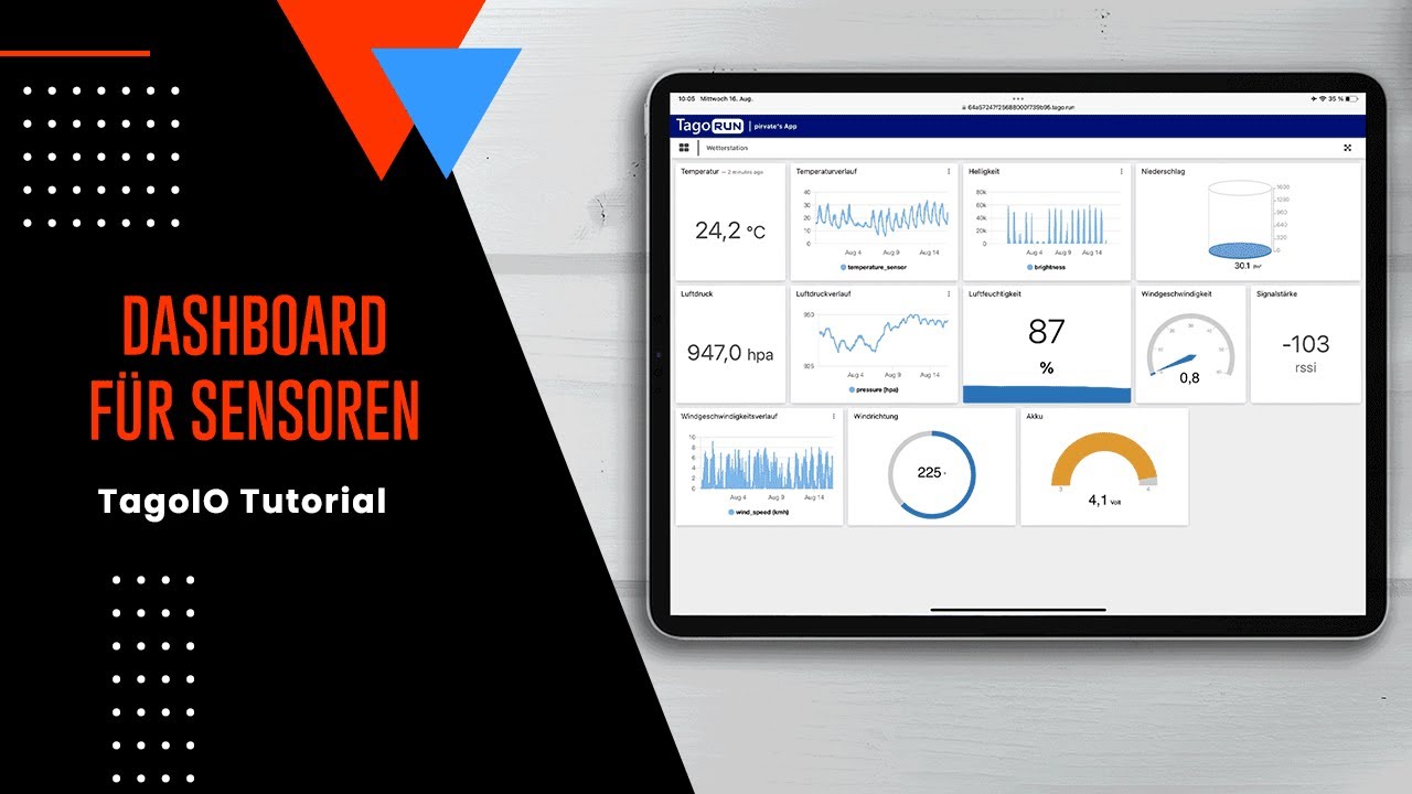 TagoIO Tutorial - Ein Dashboard für LoRaWAN Sensoren