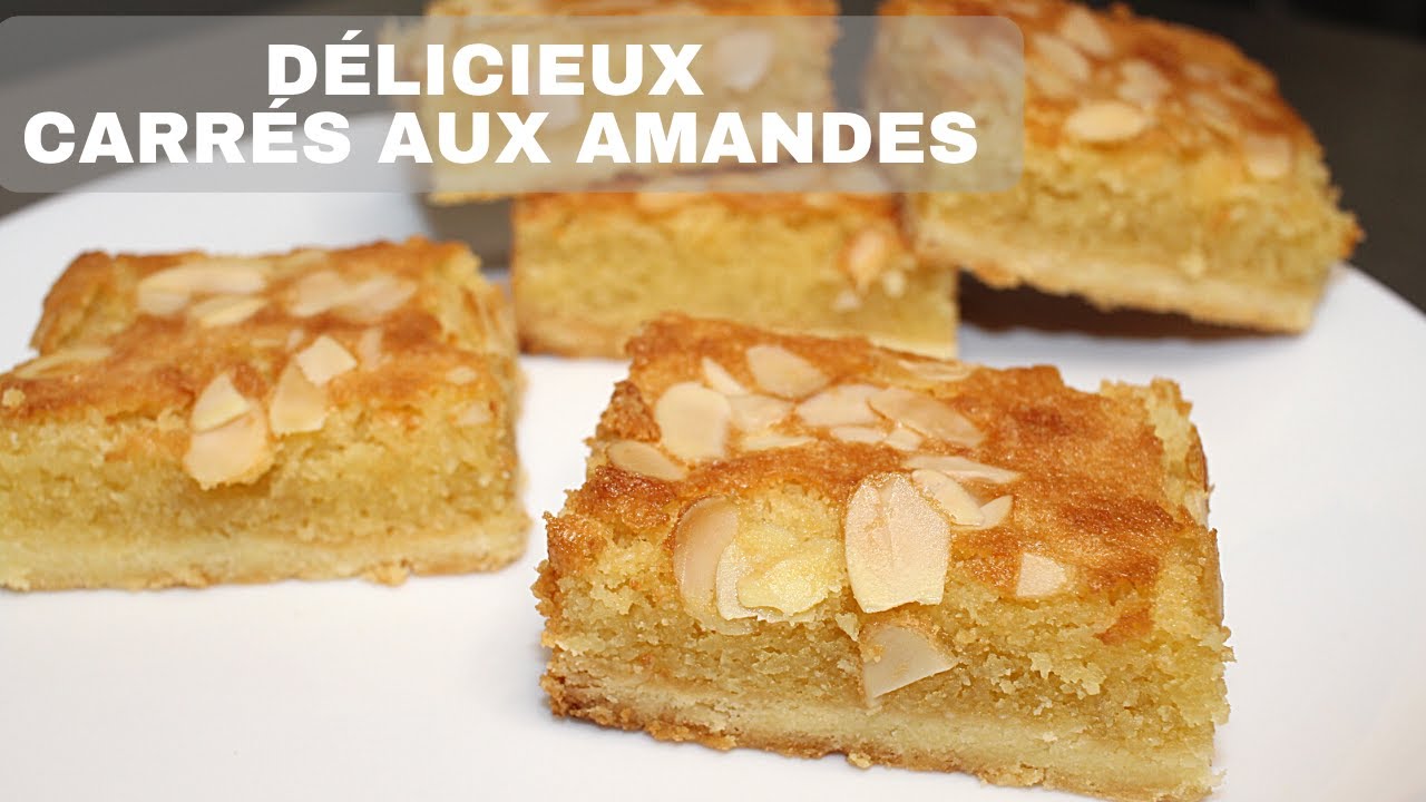 Carrés aux amandes un gâteau facile et rapide