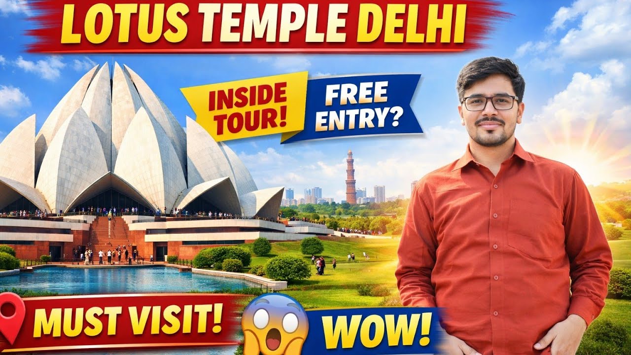 First Time Visiting Lotus Temple Delhi 😍 | Complete Travel Guide & Tour  2026 #delhi #vlog 