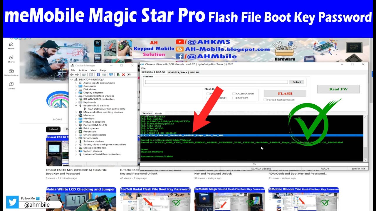 meMobile Magic Star Pro (Coolsand/RDA) Flash File, Boot Key and Password Unlock