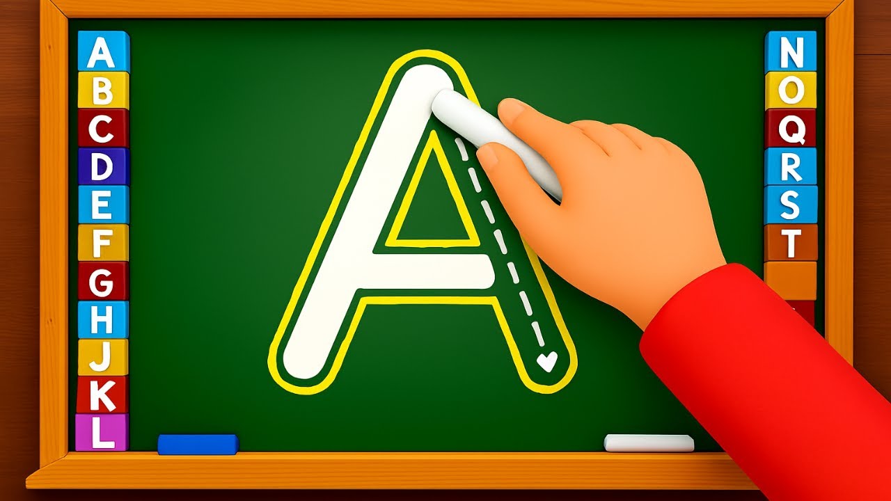 How to Write Letters for Children - Teaching Writing ABC for Preschool - Alphabet for Kids