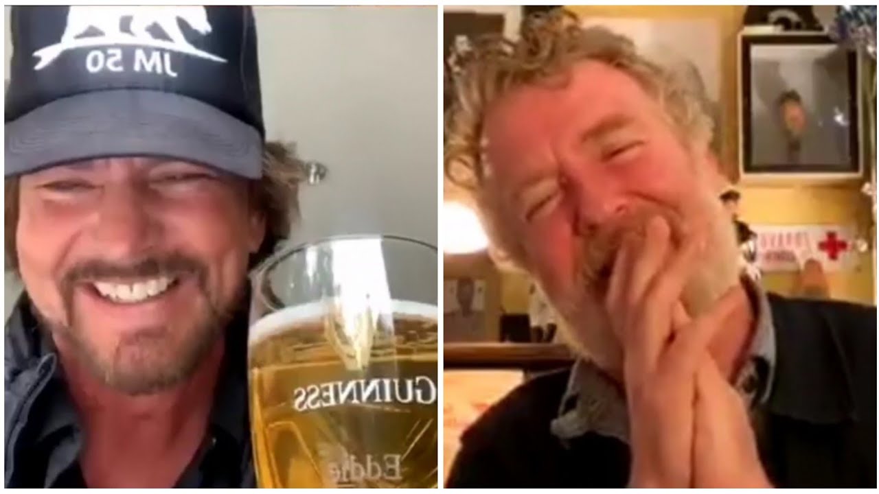 Eddie Vedder wishes happy birthday to Glen Hansard (4/21/2020)