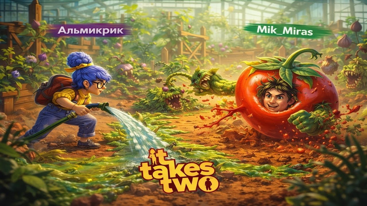 Прохождение it takes two. Часть 12. Глава 6. Сад. Долой инфекцию.