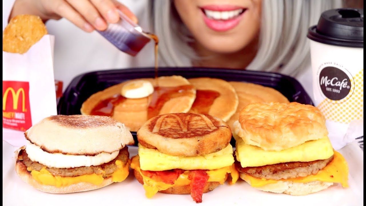 ASMR Eating McDonald’s Breakfast Sandwiches | Big Bite *No Talking