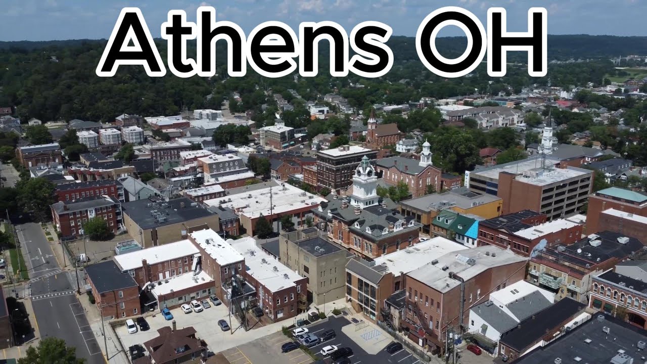 Athens OH Downtown Aerial Tour