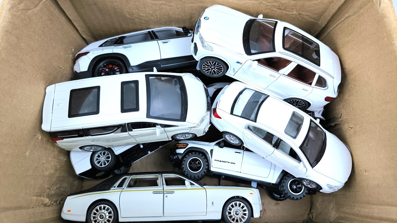 Box Full of Model Cars -Mazda Mx5, Koenigesgg Jesko, Lamborghini Scv12, Byd Yang Wang U8, Toyota Car