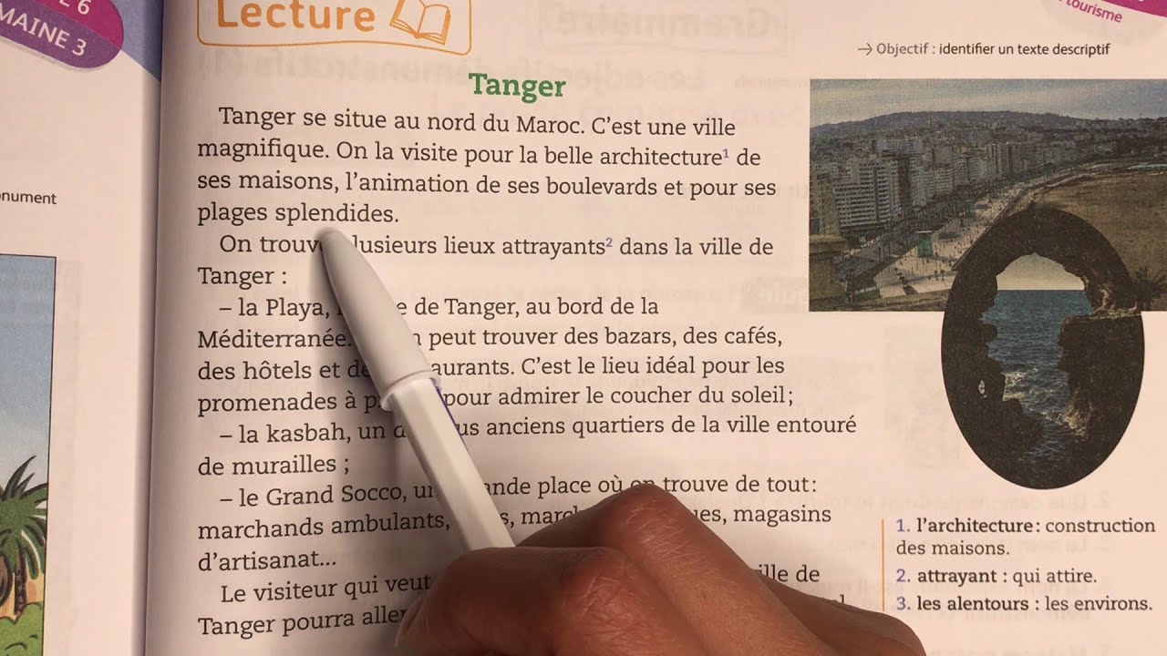 (4AEP) Page:181. Lecture: Tanger. Mes apprentissages en français