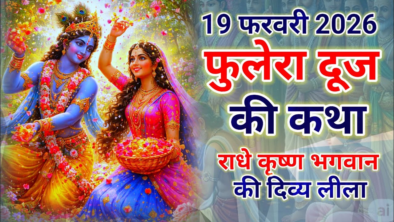 फुलेरा दूज की कथा || fulera duj ki katha || राधा कृष्ण की कथा || 19 फरवरी 2026