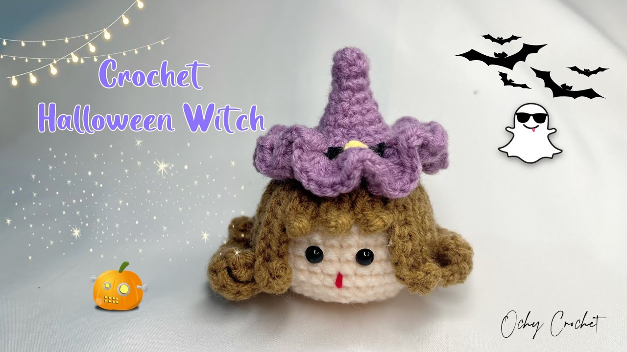 Crochet Witch hat 🧙 | Halloween Crochet | Móc len Phù Thuỷ Halloween mini