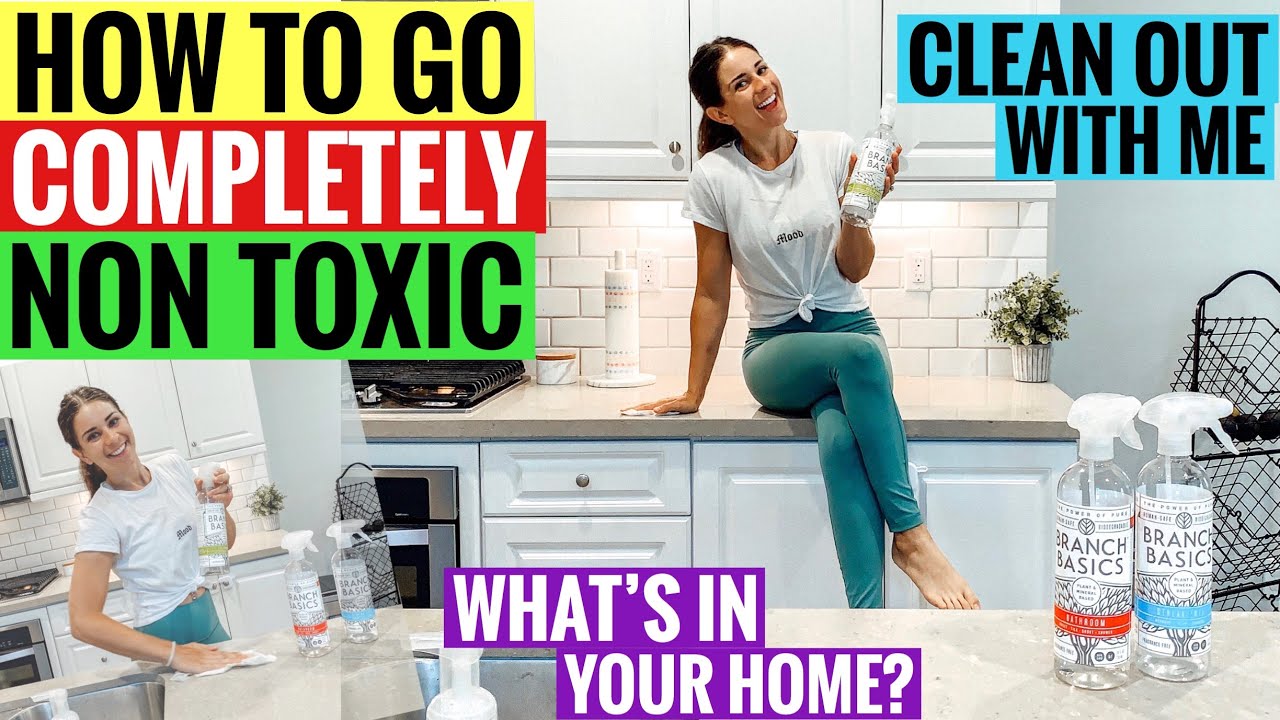 HOW TO SWITCH TO ALL NON TOXIC HOUSEHOLD CLEANING SUPPLIES ~ budget friendly! // CLEAN OUT WITH ME