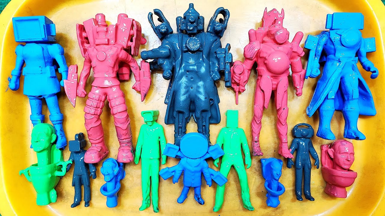 MEMBERSIHKAN MAINAN SKIBIDI TOILET, Skibidi toys, SpeakerMan, CameraMan, ClockMan, TVman, TVwoman