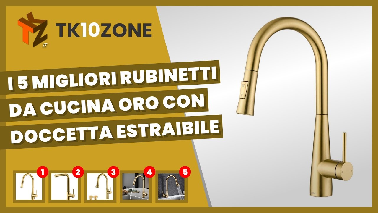 I 5 migliori rubinetti da cucina oro con doccetta estraibile