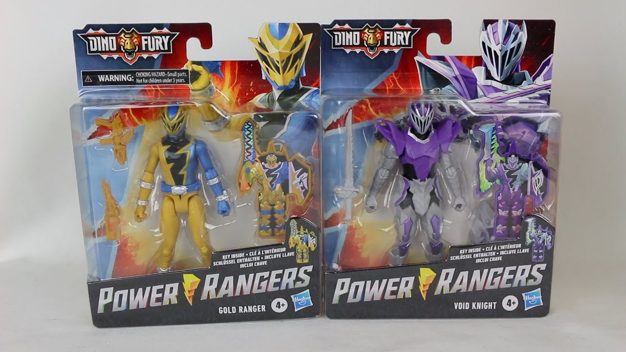 Dino Fury 6 Inch Gold Ranger & Void Knight Action Figures Review [Power Rangers Dino Fury]