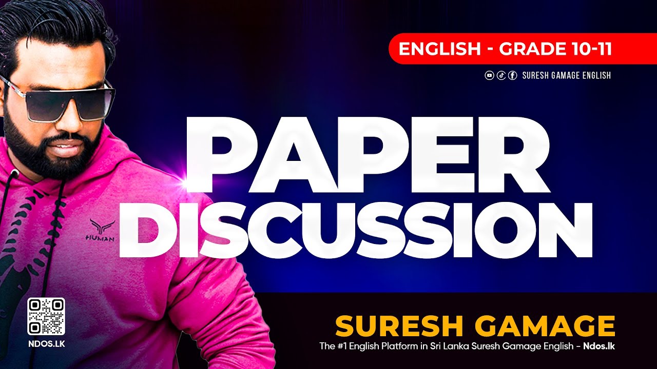 English Paper Discussion | Grade 10-11 | Suresh Gamage English | Seond Term