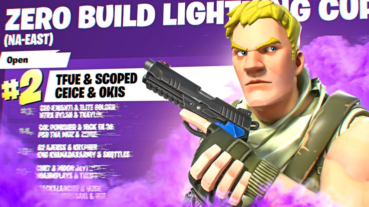 2nd Place in the ZERO Builds Fortnite Tournament