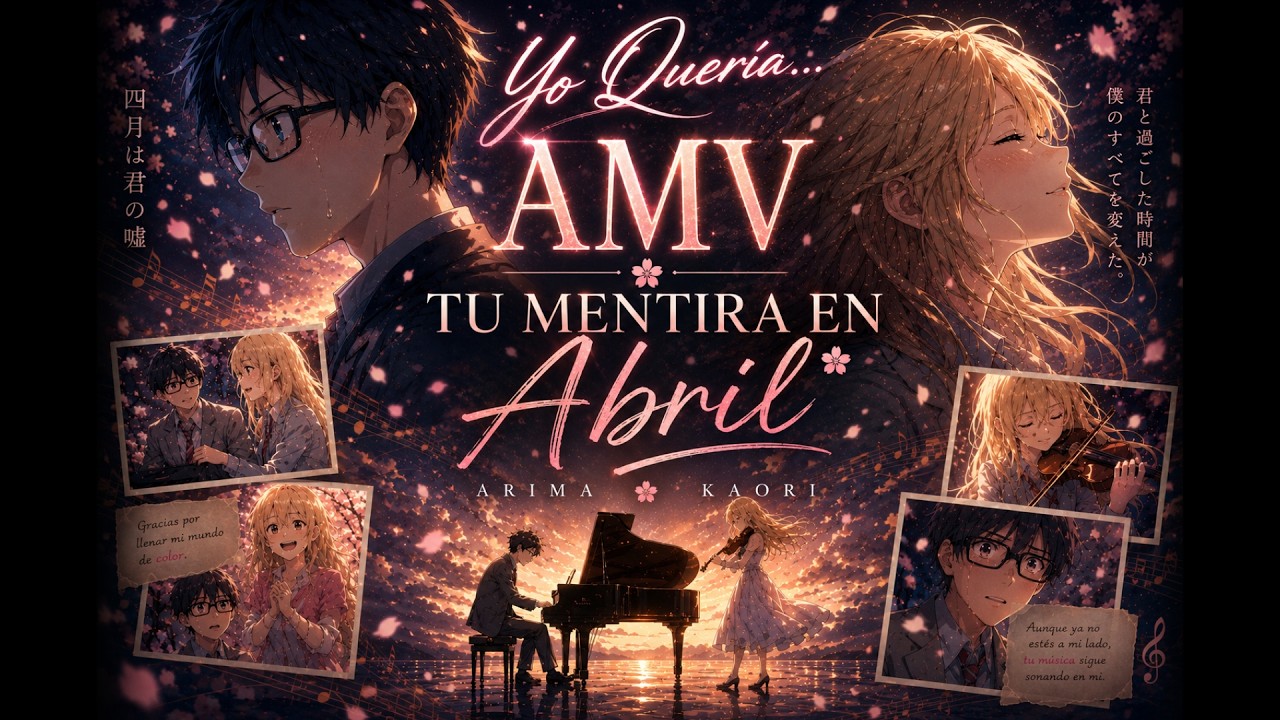 'Yo quería' - 🎹Arima 💕 Kaori🎻 - Tu mentira en Abril - AMV #amv #shigatsuwakiminouso #exosanime