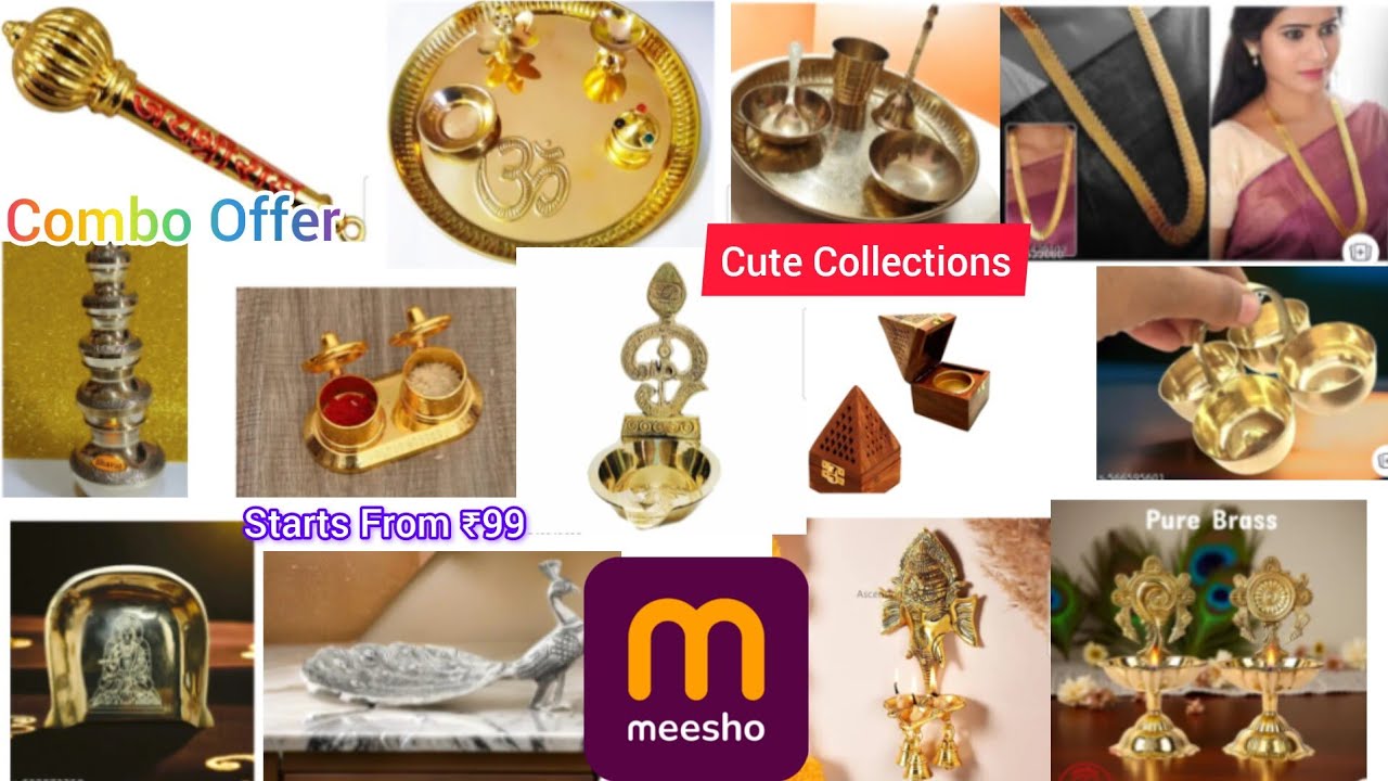 15+ Brass  Pooja Items  from Meesho|pooja things|saranyaumasankar 