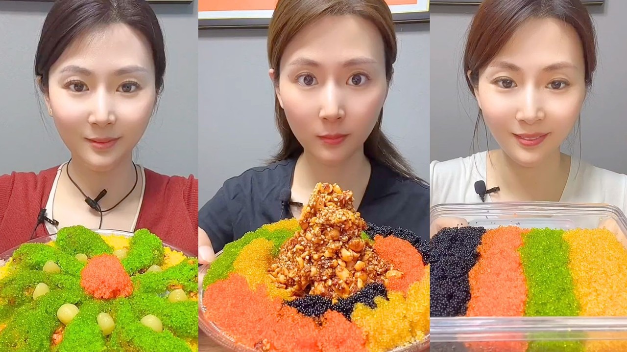 Colorful Fish Roe Platter with Spicy Seafood Crunch Mukbang