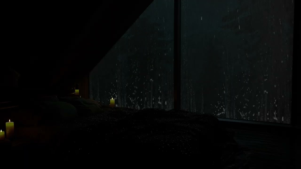 Sleep Better on a Rainy Day | The Soft Sound of Rain on the Window Makes You Free Your Mind& Relax⛈️