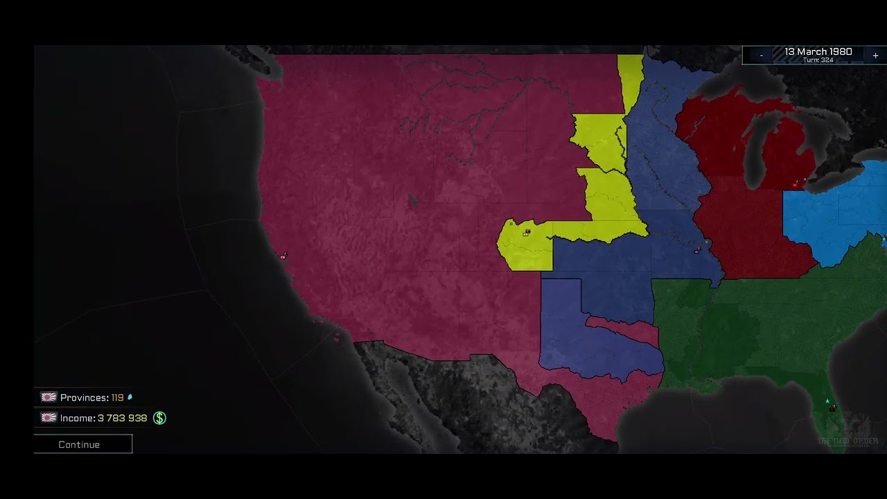AOH2 TNO BNW. Second American Civil War timeline playing as Amerika ni Okeru Nippongun (Japan)