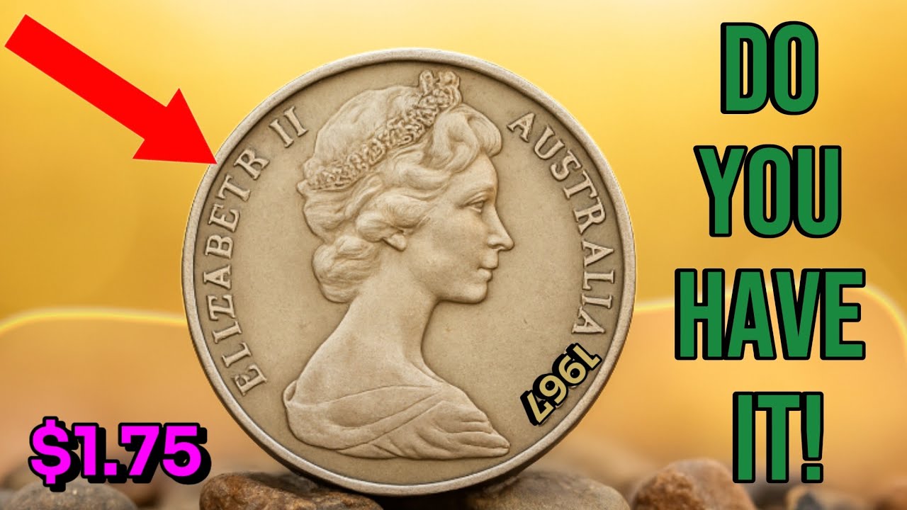 RARE 1967 Queen Elizabeth II 10 Cent Coin Worth BIG MONEY No Mint Mark Australian Coin Treasure