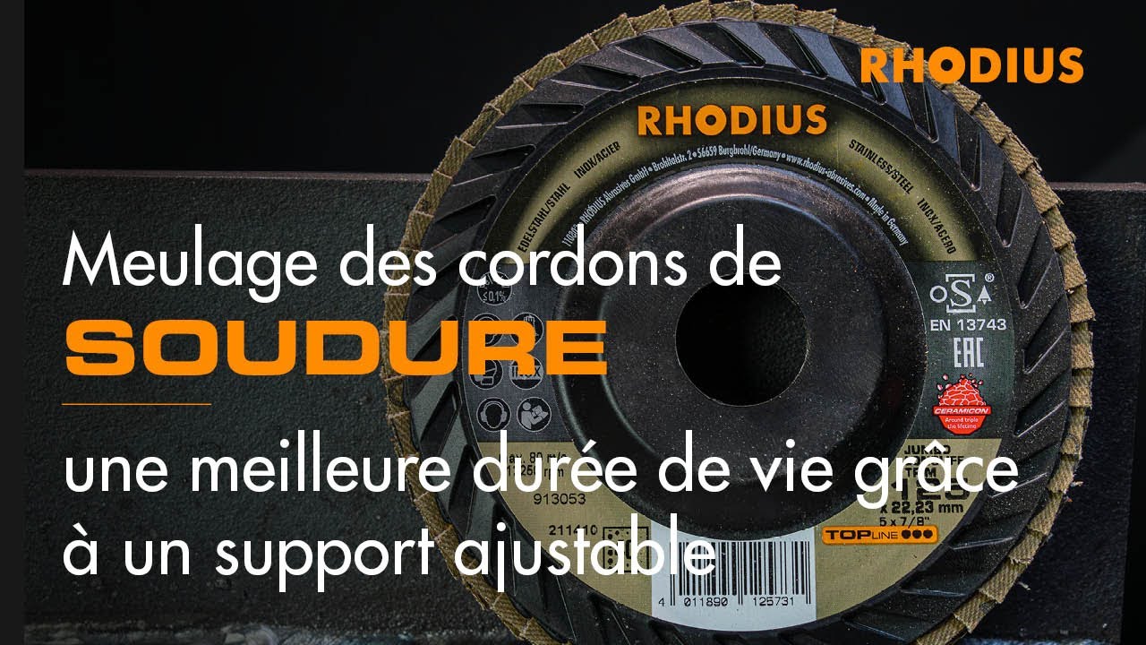 Meulage des cordons de soudure – une meilleure durée de vie grâce à un support ajustable