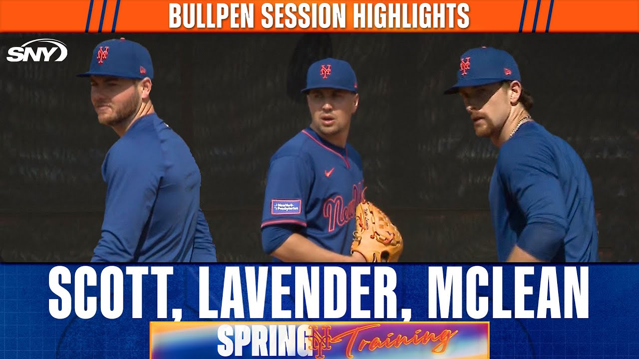 Mets pitchers Christian Scott, Nate Lavender, and Nolan McLean throw in camp | Mets Spring Training