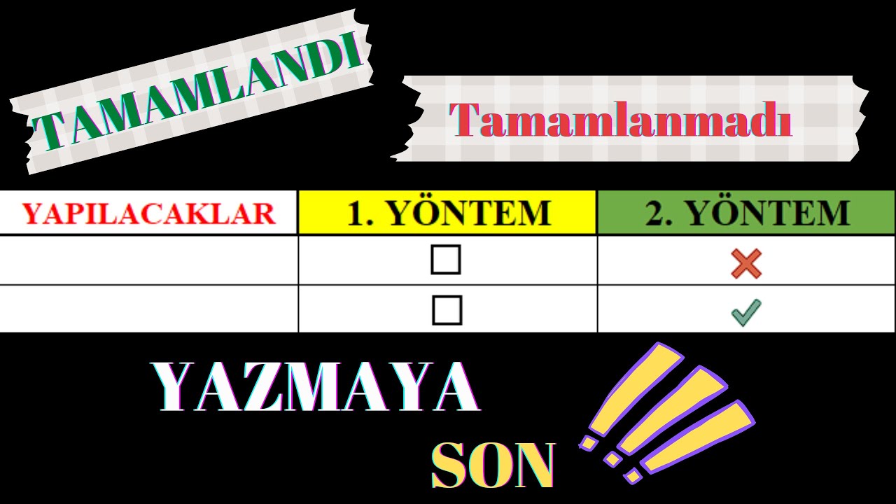 Excel'de ONAY (TİK) İŞARETİ Ekleme