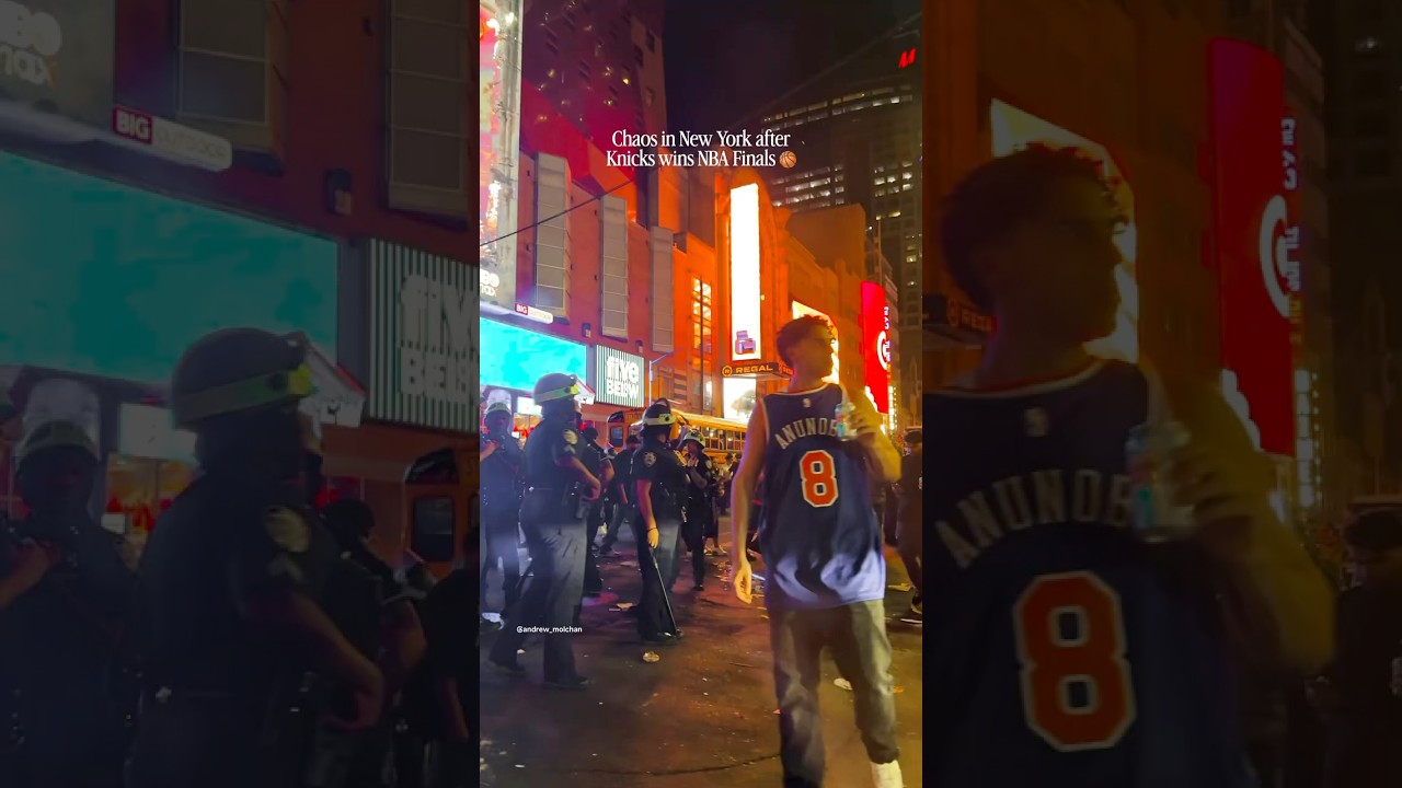 🏀 NEW YORK CITY Chaos: Knicks Fans Take Over NYC Within Minutes of the Final Buzzer #newyorkstreets