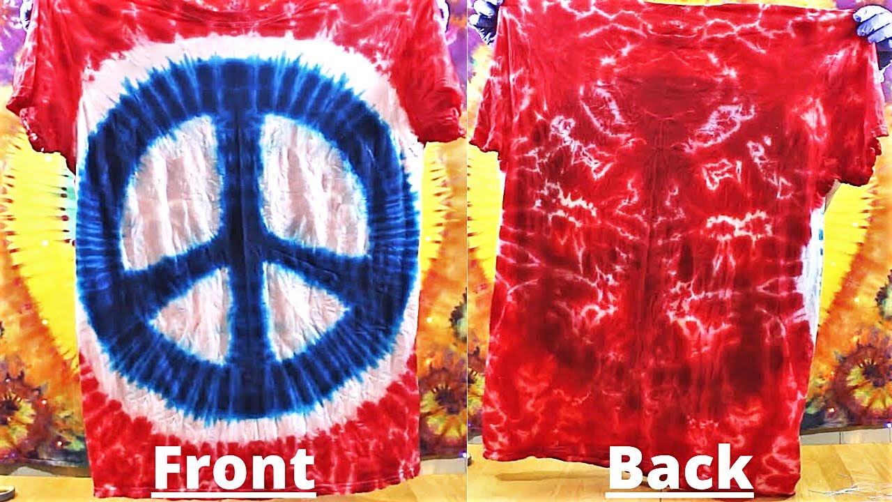 How to Tie Dye a 4th of July PEACE SIGN Shirt