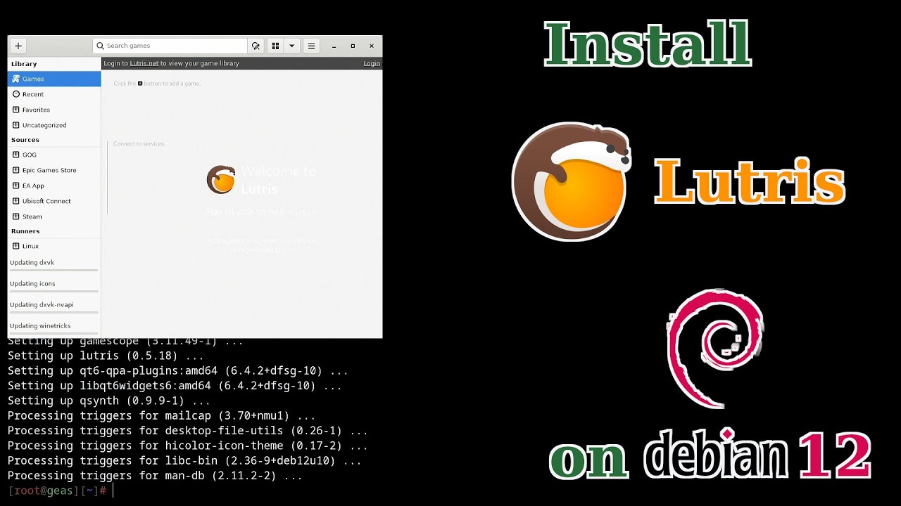 lutris: Install on Debian 12