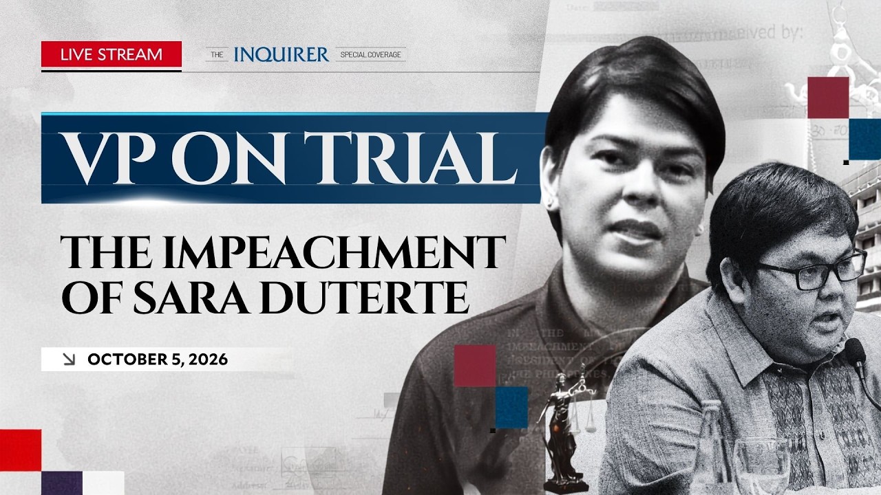 LIVE: Impeachment trial of Vice President Sara Duterte (Day 33) | October 5, 2026