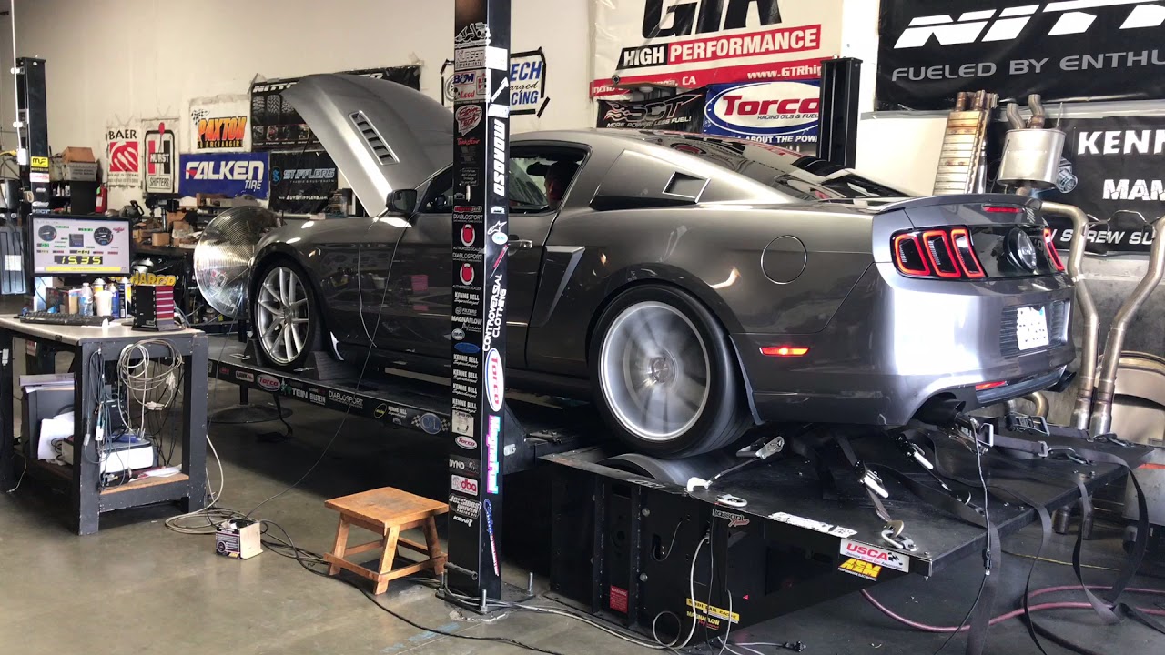 2014 mustang GT 5.0 dyno screaming KOOKS LONG TUBE HEADERS gtr performance lund racing