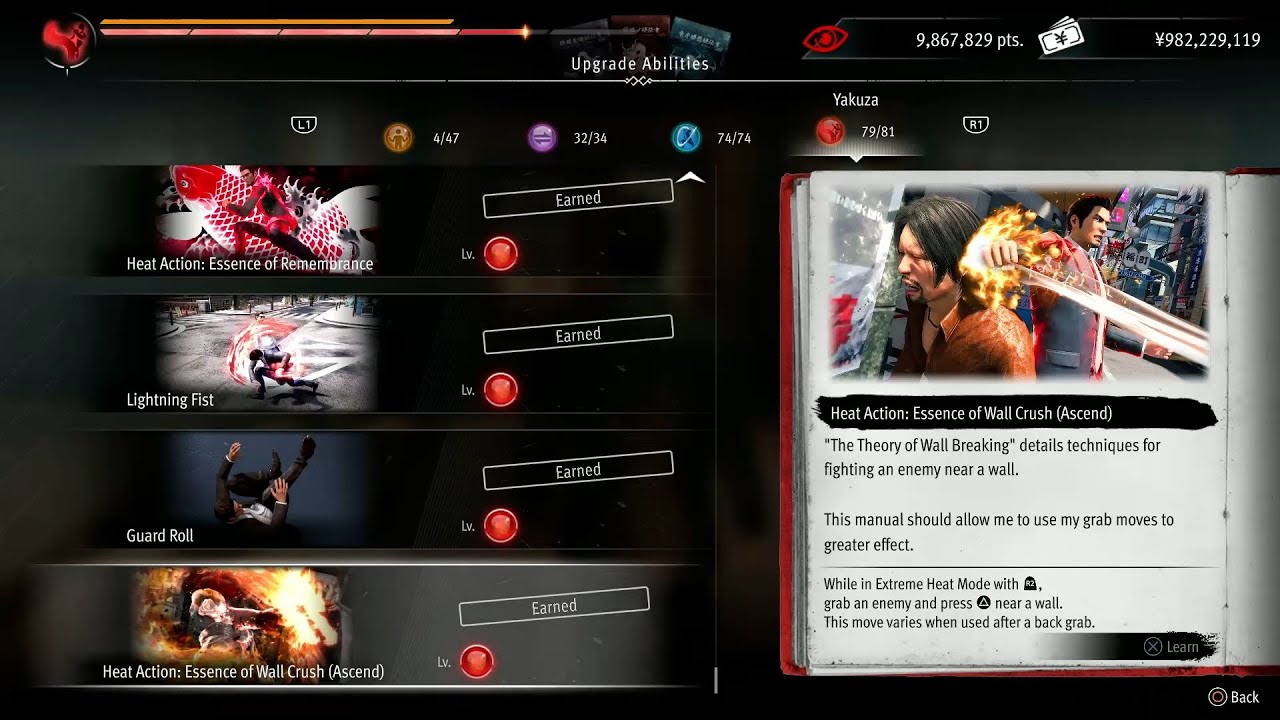 [The Man Who Regained His Kiwami 1.35] Added hact videos in the ability menu.