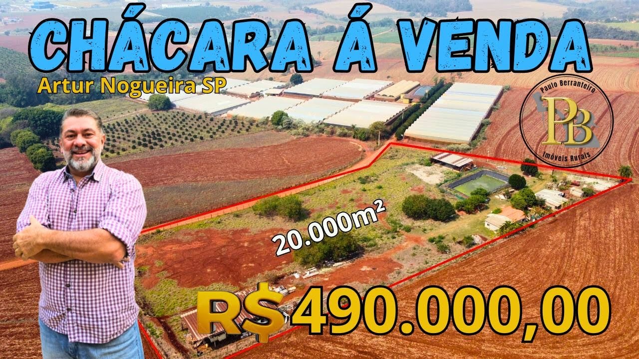 CHÁCARA A VENDA 20.000M² TERRA VERMELHA EM ARTUR NOGUEIRA