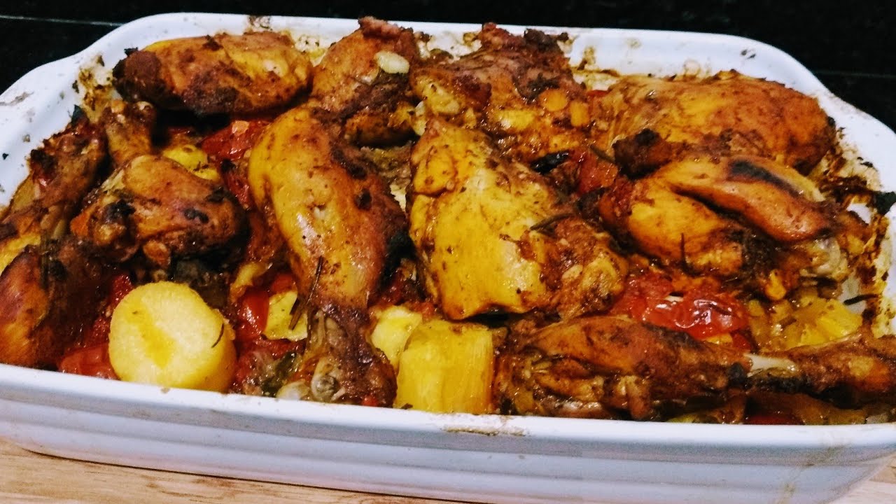 Como fazer frango com mandioca ao forno, r&aacute;pido e f&aacute;cil e uma del&iacute;cia.