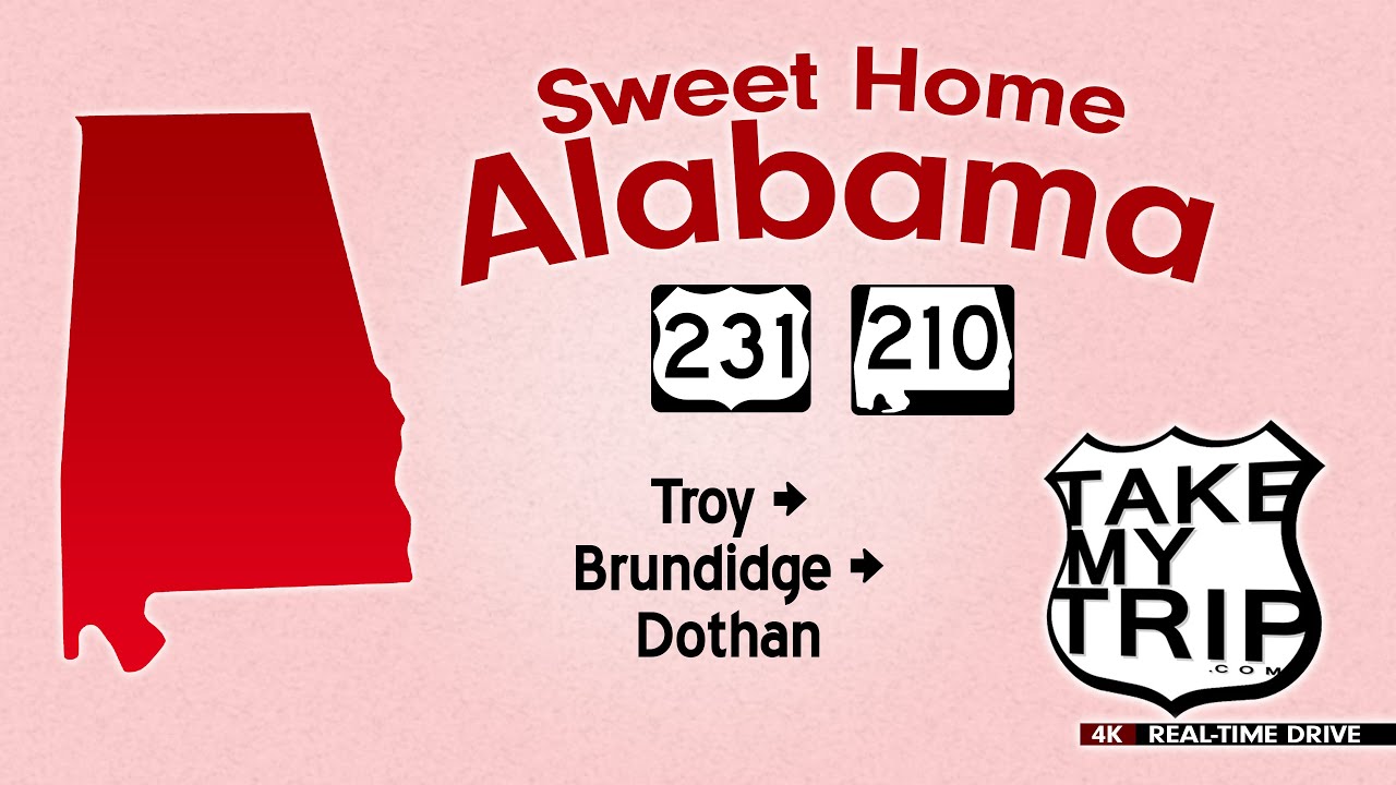 A Drive from Troy to Brundidge and Dothan, Alabama on US 231 - 4K Drive